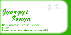 gyorgyi konya business card